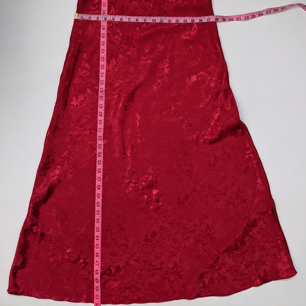 Vintage the Bay Versailles lace floral red long dress, women's large - Picture 8 of 8